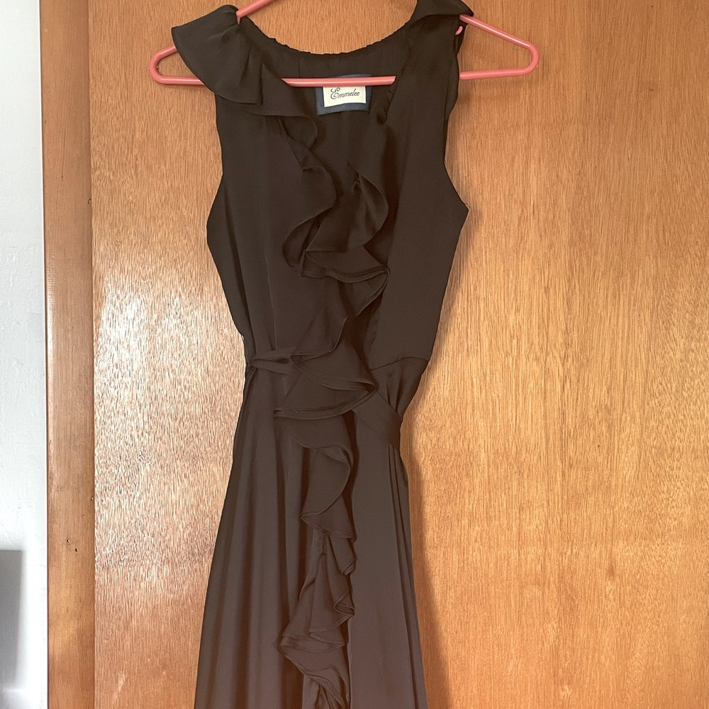 Black Emalee Short ruffle dress